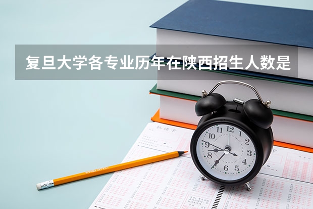 复旦大学各专业历年在陕西招生人数是多少