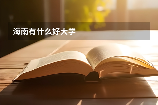 海南有什么好大学