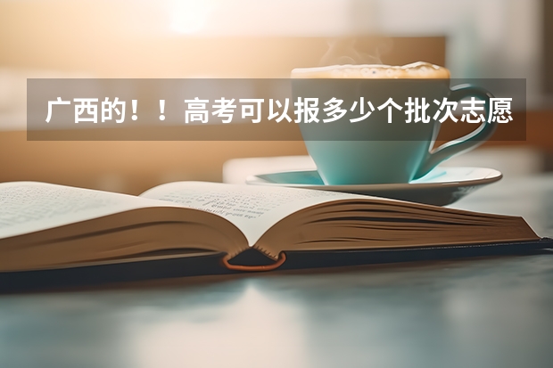 广西的！！高考可以报多少个批次志愿？假期我报二本不得还可以报专科吗？