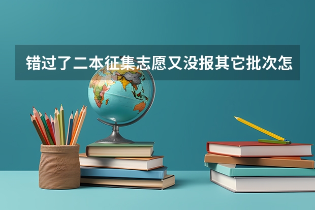 错过了二本征集志愿又没报其它批次怎么办