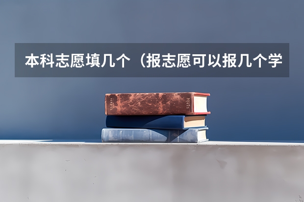 本科志愿填几个（报志愿可以报几个学校几个专业）