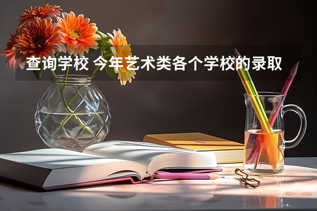 查询学校 今年艺术类各个学校的录取分数线...