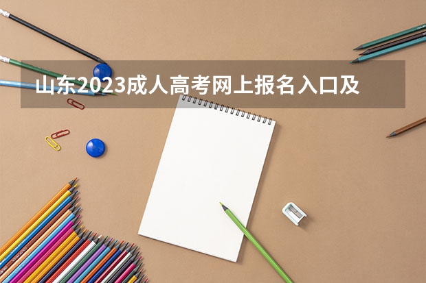 山东2023成人高考网上报名入口及网址？（山东省教育招生考试院 高考志愿填报入口在哪?）