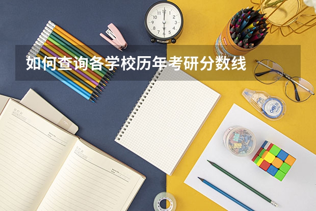 如何查询各学校历年考研分数线