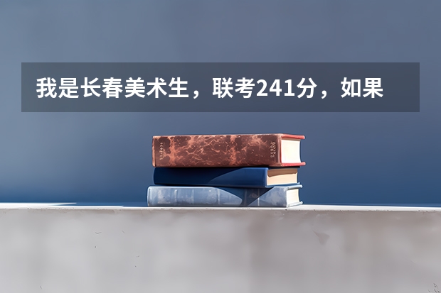 我是长春美术生，联考241分，如果文化课300多分，请问我能上什么样的大学，