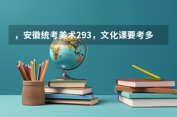 ，安徽统考美术293，文化课要考多少分才能上一本？