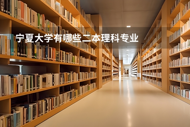 宁夏大学有哪些二本理科专业