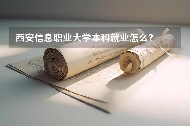 西安信息职业大学本科就业怎么？